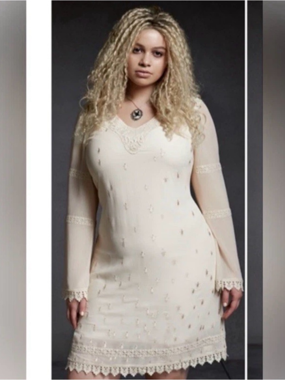 Torrid 16 Orphan Black Helena Embroidered Wedding Style Boho Shift Dress NWT 1X